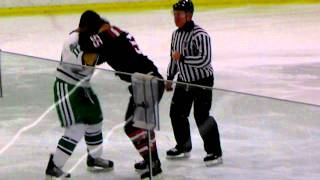 FHL HOCKEY FIGHT 12/17/11:  TYLER BARR (NJ) vs. DEVIN GUY (Danbury)