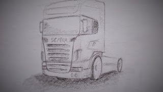 How to draw a truck Scania