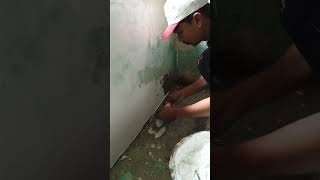 getting putti on wall #shorts #youtubeshorts #foryou #construction #trending #1ksubscribers