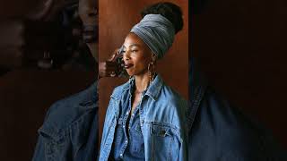 Tall denim headwrap tutorial #headwrapstyles