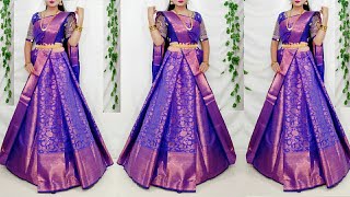 Wedding  Special  Saree draping/Lehnga saree wearing  new style/How to convert saree into lehnga