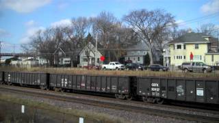 Union Pacific With Gondolas And CSX Diversity Locomotive!