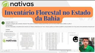 Planilha para Inventário Florestal no Estado da Bahia - Ajuda ao Inscrito