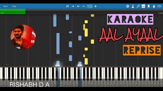 Aal Ayaal - Reprise | Dulquer Salmaan | Mollywood | Piano Karaoke ( With sheet/MIDI) | Rishabh D A