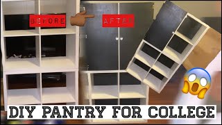 DIY PANTRY FOR COLLEGE DORM/APARTMENT | Ep. 6 | Risha Tonae’