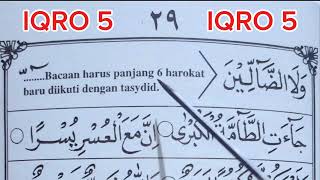 iqra jilid 5 halaman 29 | pemula dan lansia pasti bisa mengaji Alquran dengan cepat dan mudah lancar