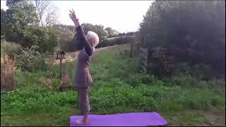 Salute to the Sun yoga routine by Ruth Breznay at The Sharpham Trust