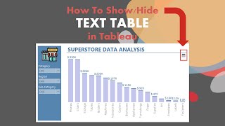 How To Use Show/Hide Button To Show/Hide Charts In Tableau