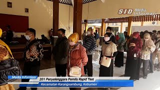 Penyelenggara Pemilu PPS PPK Kec.Karangsambung jalani Rapid Test Covid-19