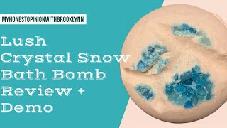 Lush - Crystal Snow Christmas 2022 Bath Bomb Review + Demo!