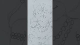 Beautiful drawing of Hanuman ji #drawing