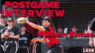 Postgame Interview: Madison Barnes, Lynchburg Softball