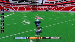 Playing College football on Roblox