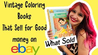 Vintage Coloring Books That Sell on eBay and What Sold!