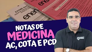 MEDICINA PARA O SISU 2022!!!! NOTAS E ACERTOS DOS CANDIDATOS DE AMPLA, COTA E PCD!!! NOTAS DA UFC!!!