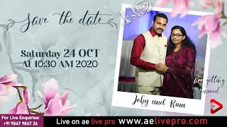 Wedding Ceremony: Joby Joy & Rinu Roy | AE LIVE PRO