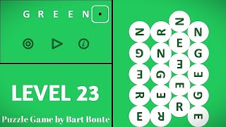 Green LEVEL 23 - Puzzle Game by Bart Bonte