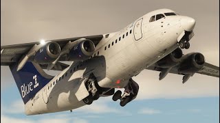 En attendant FS 2024 (vol immersif muet) | Avro RJ85 | Figari Brest | MSFS