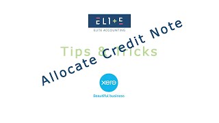 Tips & Tricks - Allocate a Credit Note