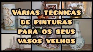 5 ideias com vasos velhos com técnicas de pintura