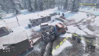 Snowrunner NoDLC NoMOD Hardmode ep54 :Pole Down :Old Mack And Drowned Car :Family Treasure .........