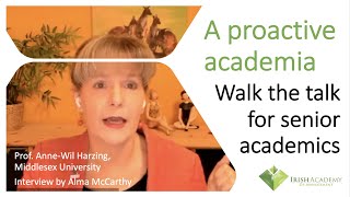 Proactive academia 5 - Walk the talk for senior academics