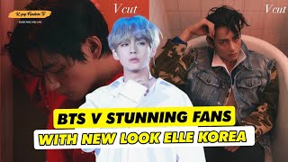 Latest News From V! Taehyung shares stunning shots from his CELINE photoshoot for ELLE Korea's