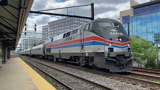 Amtrak trains at L 'enfant Plaza Washington DC, 6/18/22