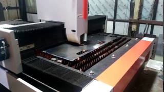 Fiber laser cutting machine , 0 3mm carbon steel steel in customer's factory in Surat, India