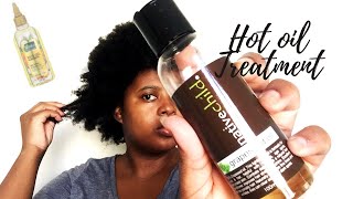 First time Hot Oil Treatment on 4C hair Ft Native Child and Vatika Hair oil | AvoryGrace