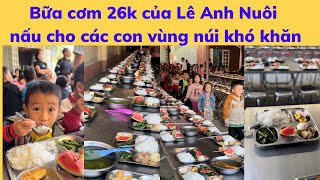 Lê Anh Nuôi nấu bữa cơm 26k cho các con tại trường DTNT xã Phình Hồ, Trạm Tấu, Yên Bái.