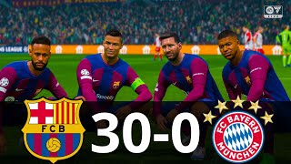 MESSI, RONALDO, MBAPPE, NEYMAR, ALL STARS | BARCELONA 30-0 BAYERN