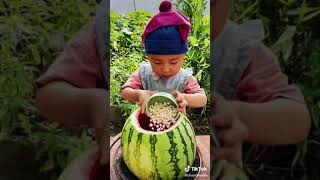 Cook congree in a watermelon