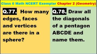 Class 6 Math Ch-2 Q 77 | Q 78 Math NCERT Exemplar Solution|MATH|NCERT|Geometry|CBSE|Chapter 2|NCERT