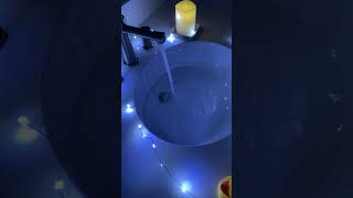 Bathtub Filling ASMR Short // Full Sink Fill in Blue Light #watersounds #relax