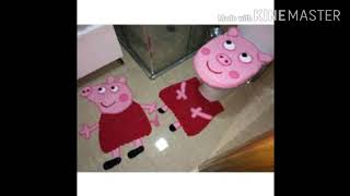 tapete peppa pig em crochê