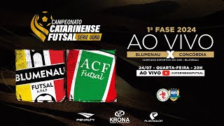 CAMPEONATO CATARINENSE SÉRIE OURO 2024 - 1ª FASE - Blumenau Futsal X Concórdia Futsal