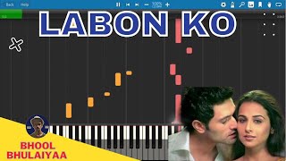 Labon ko Piano Tutorial | Bhool Bhulaiyaa  | लबों को |Pritam| Tribute to KK | Bollywood | Rishabh DA