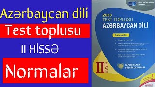 Dil . Nitq mədəniyyəti. Normalar - Azərbaycan dili #testtoplusu  toplusu 2-ci hissə