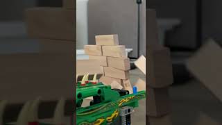 MonsterTruck Dragon vs. Jenga Wall #monsterjam #monstertruck #jenga #breakthrough #legotechnic