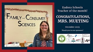 December 2023 Teacher of the Month:Renee Mueting