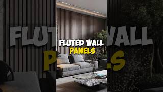 Living Room Accent Wall Fluted Wall Panels #interiordesign