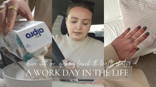 A WORK DAY IN THE LIFE | drive with me, yummy lunch & health chats