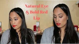 Natural Eye & Red Lip Look| Jasmin Jimenez92