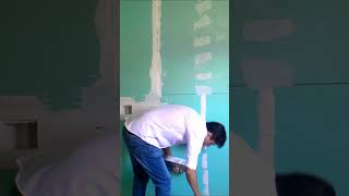 Tratamento de juntas no DRYWALL #shorts #short #viral #trending #lifehacks #drywall #obra #diy