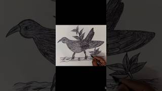 How to draw bird with pen #Short##