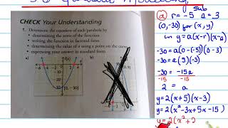 MCF3M -- 3.6 Quadratic Modelling