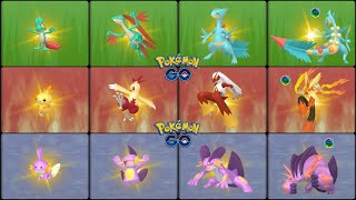 #PokemonGO: Shiny Treecko &Torchic &Mudkip Evolve into Sceptile &Blaziken &Swampert (MegaEvolution)