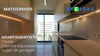 Apartamento T3 Matosinhos cozinha fechada com 2 lugares de garagem e varandas