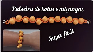 Pulseira c/ bolas e miçangas @acs27567 @nilcienemaciel2188